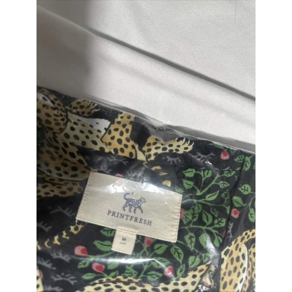 NWT $168 Printfresh [ Medium ] 100% Organic Cotton Long PJ Set Tiger Queen T2208